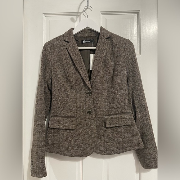 NWT Brown and Gray New York & Company Blazer - Size 2 - Picture 1 of 9